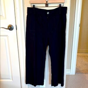 Anthropology Maeve The Colette Black Wide-Leg Pants Sz 34P